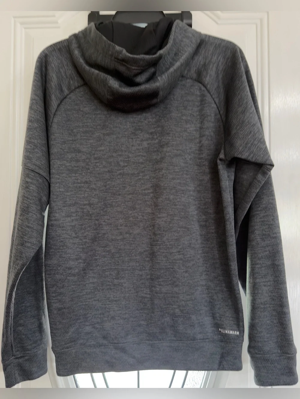 SMALL/Adidas Men's Dark Gray Logo Hoodie